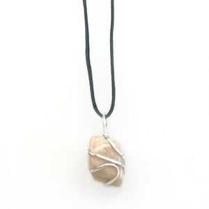 1 Cream Moonstone Wire Wrapped Pendant for Higher Self Love